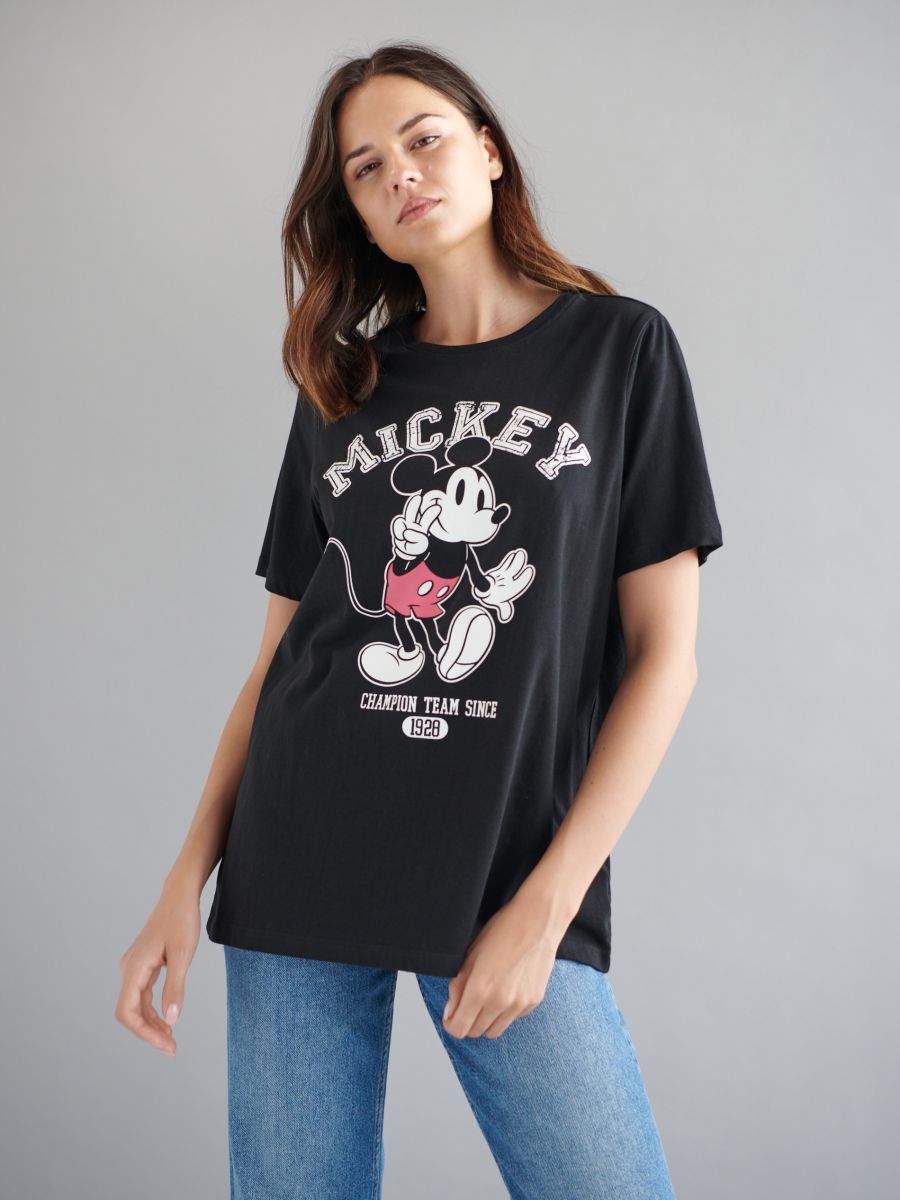 T-Shirt aus Baumwolle Mickey Mouse Farbe Schwarz - SINSAY - 2779B-99X