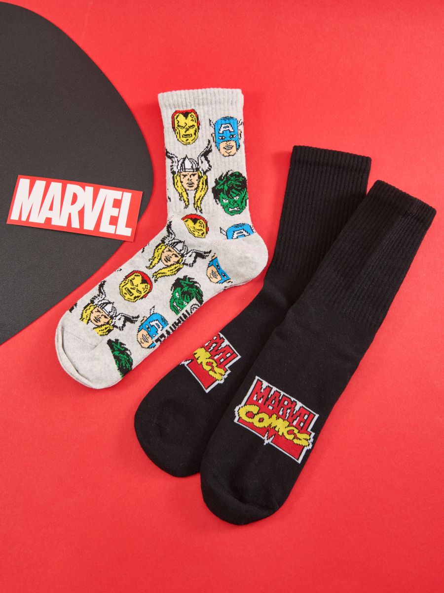 Komplet 2 parov nogavic Marvel - večbarvna - SINSAY