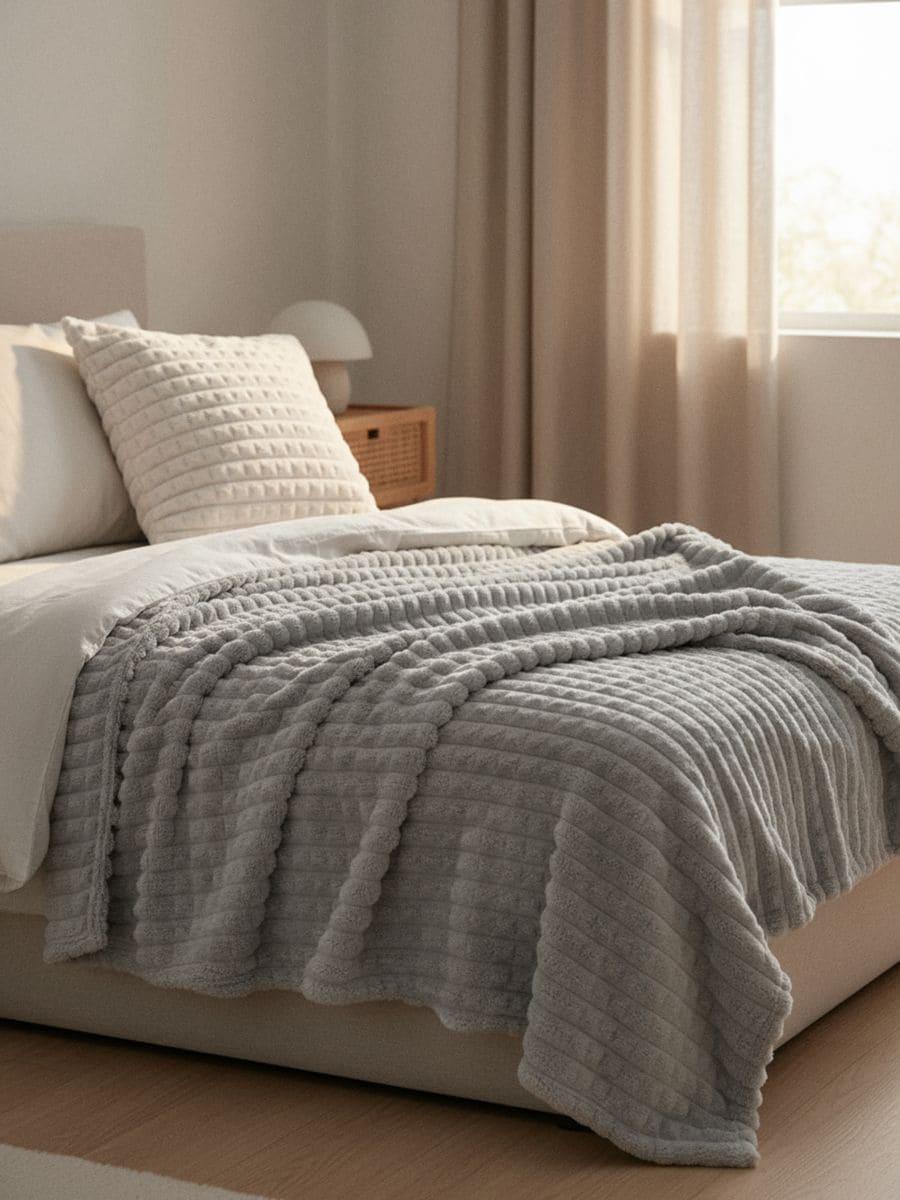 Coperta bubble - grigio chiaro - SINSAY