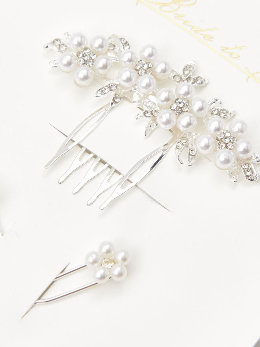 Sada 5 sponek do vlasů - sříbrná - SINSAY