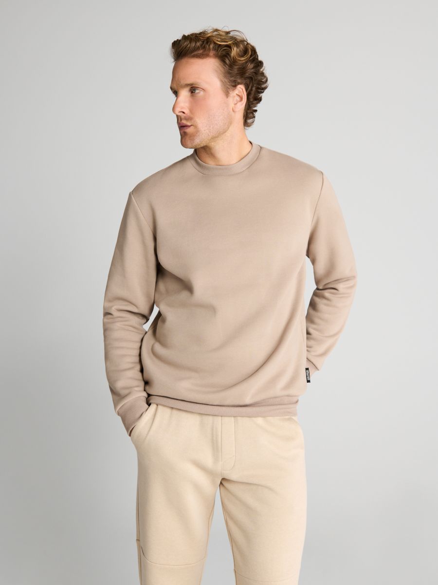 Basic-Sweatshirt - Beige - SINSAY