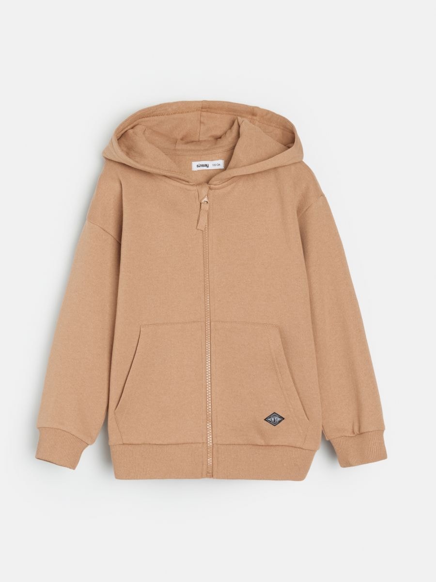 Bluza z kapturem - brązowy - SINSAY