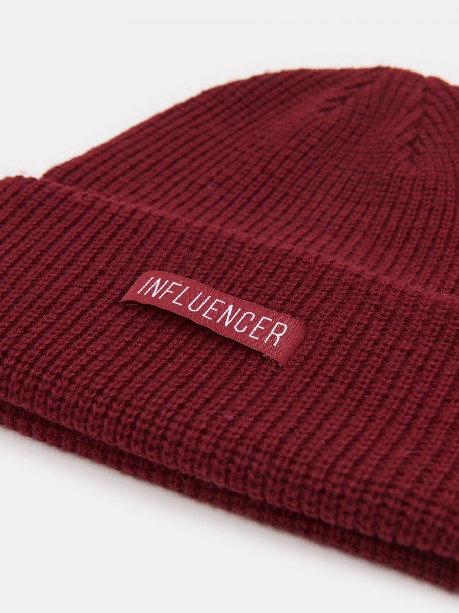 Beanie Color maroon - SINSAY - 2890G-83X