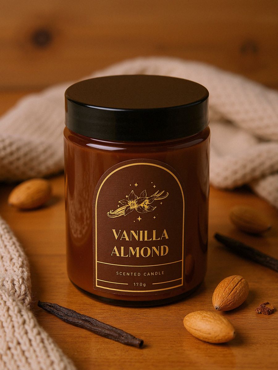 Świeca zapachowa Bregamot & Cedarwood - brązowy - SINSAY