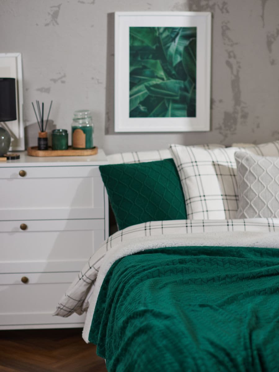 Narzuta na łóżko - zielony - SINSAY