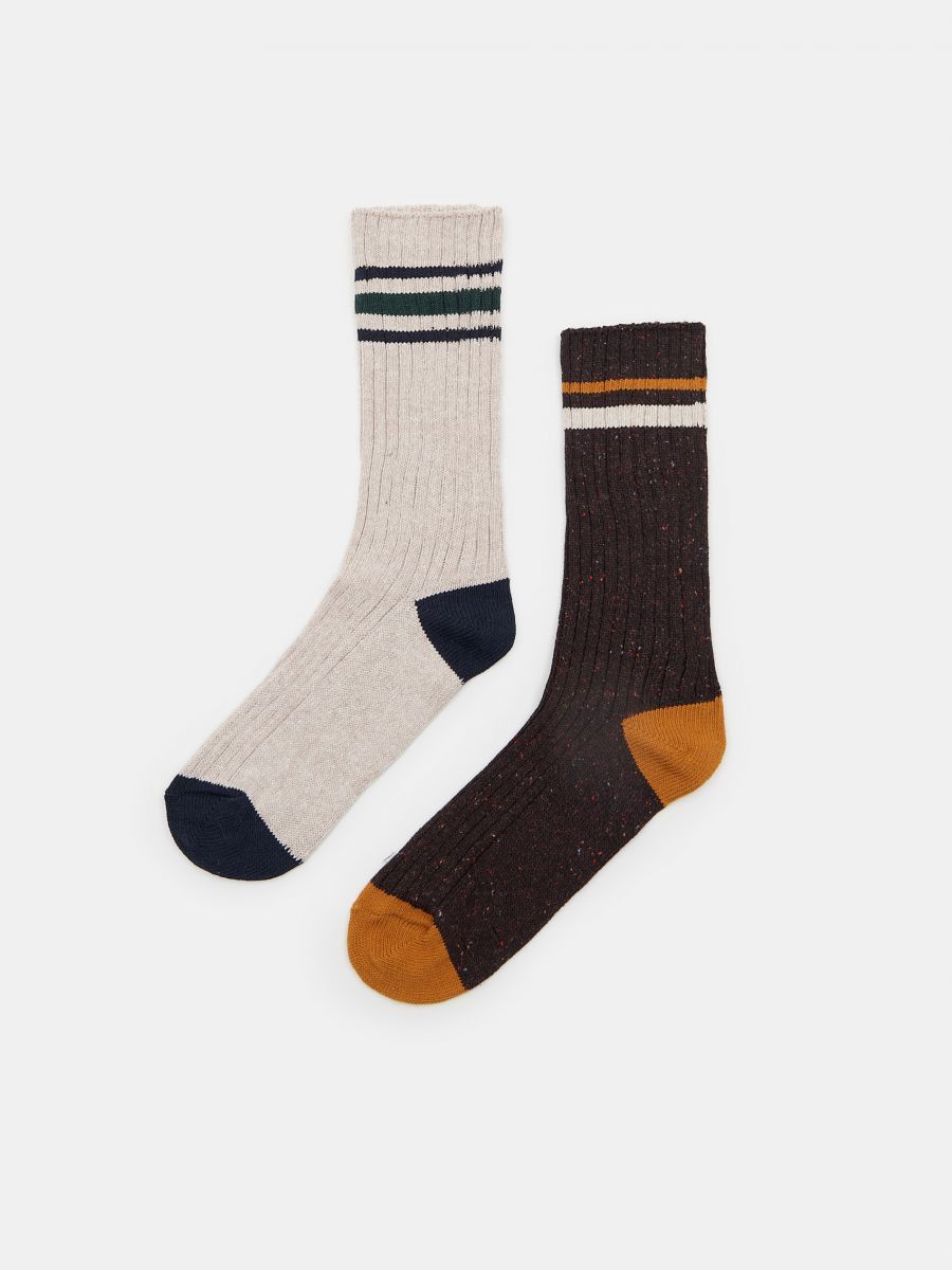 Sada 2 párů ponožek - béžová - SINSAY