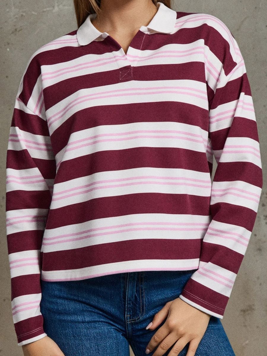 Μπλούζα με γιακά - πολυχρωμο - SINSAY