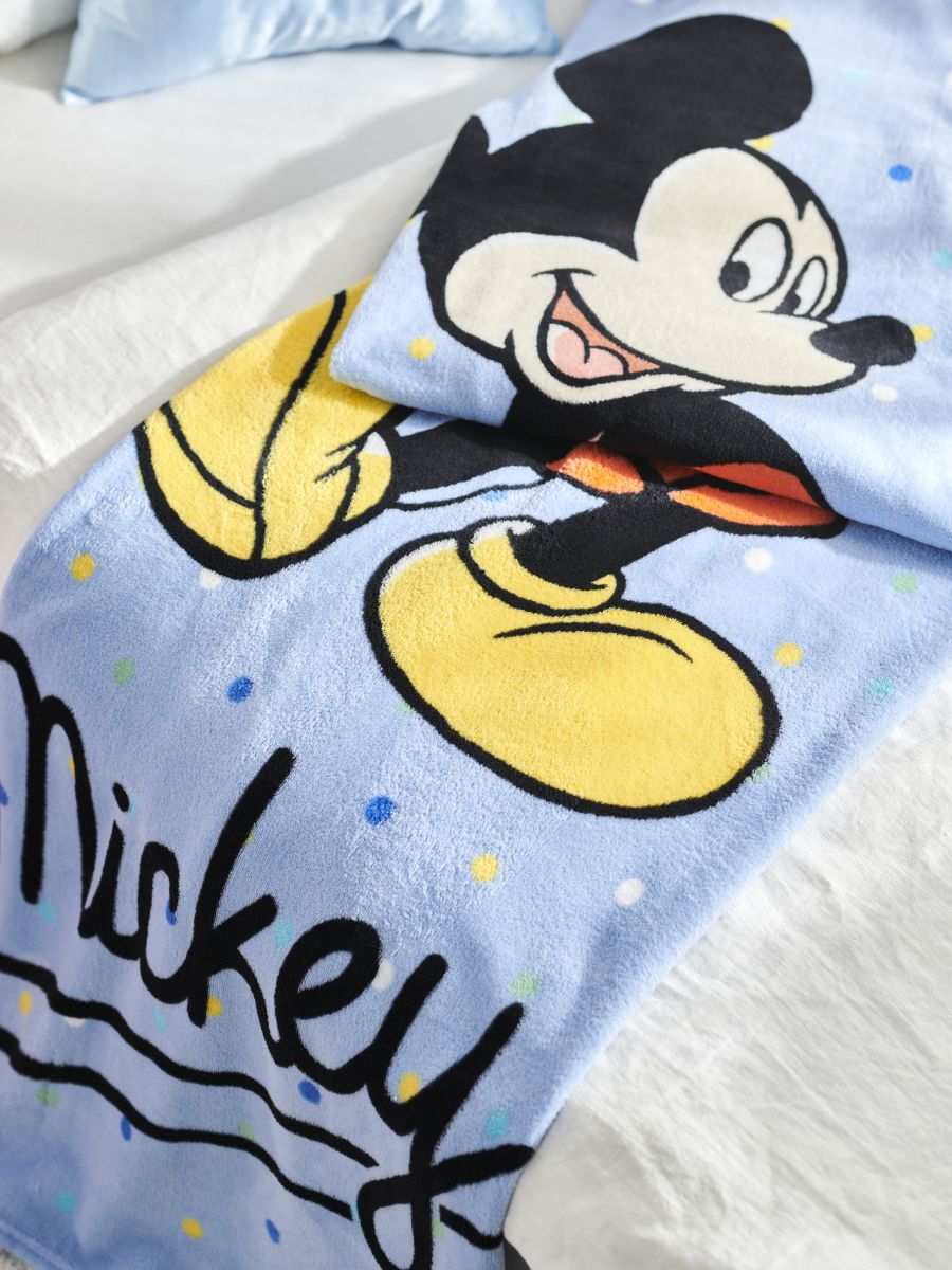 Pătură Mickey Mouse - albastru-violet - SINSAY