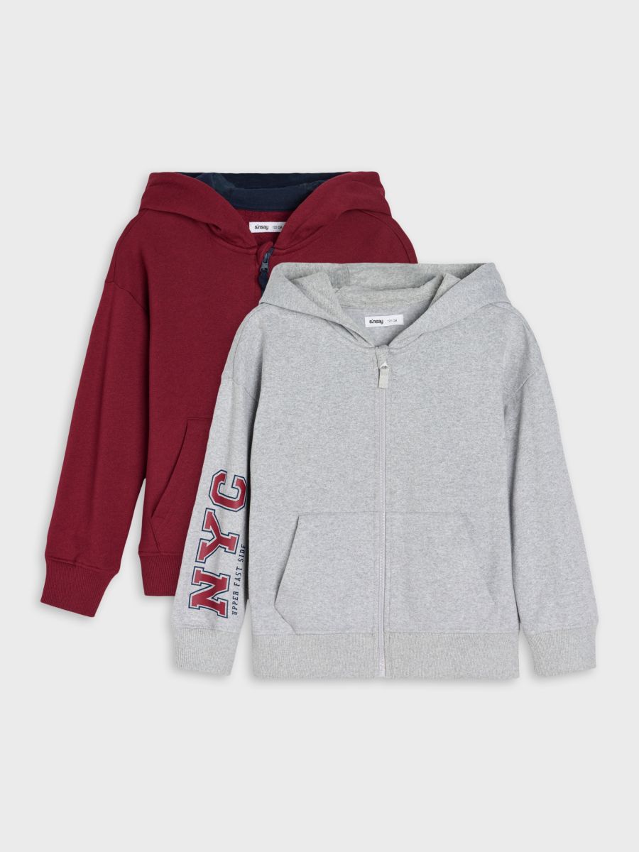 Bluzy 2 pack - szary - SINSAY