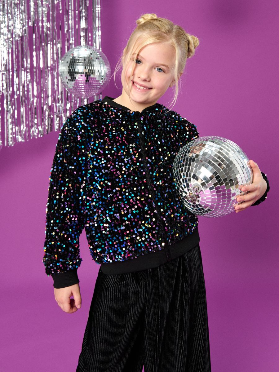 Світшот-бомбер - чорний - SINSAY