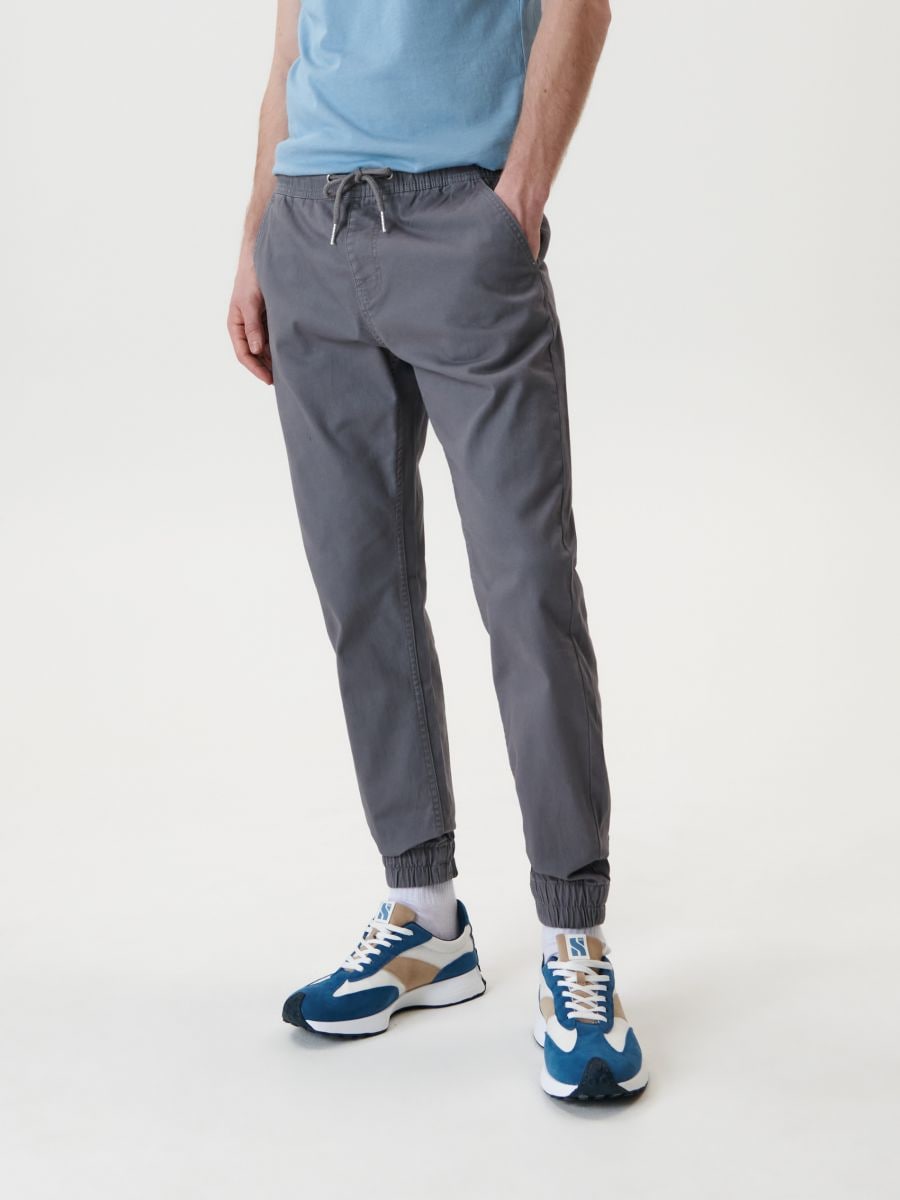 Jogger trousers - light grey - SINSAY