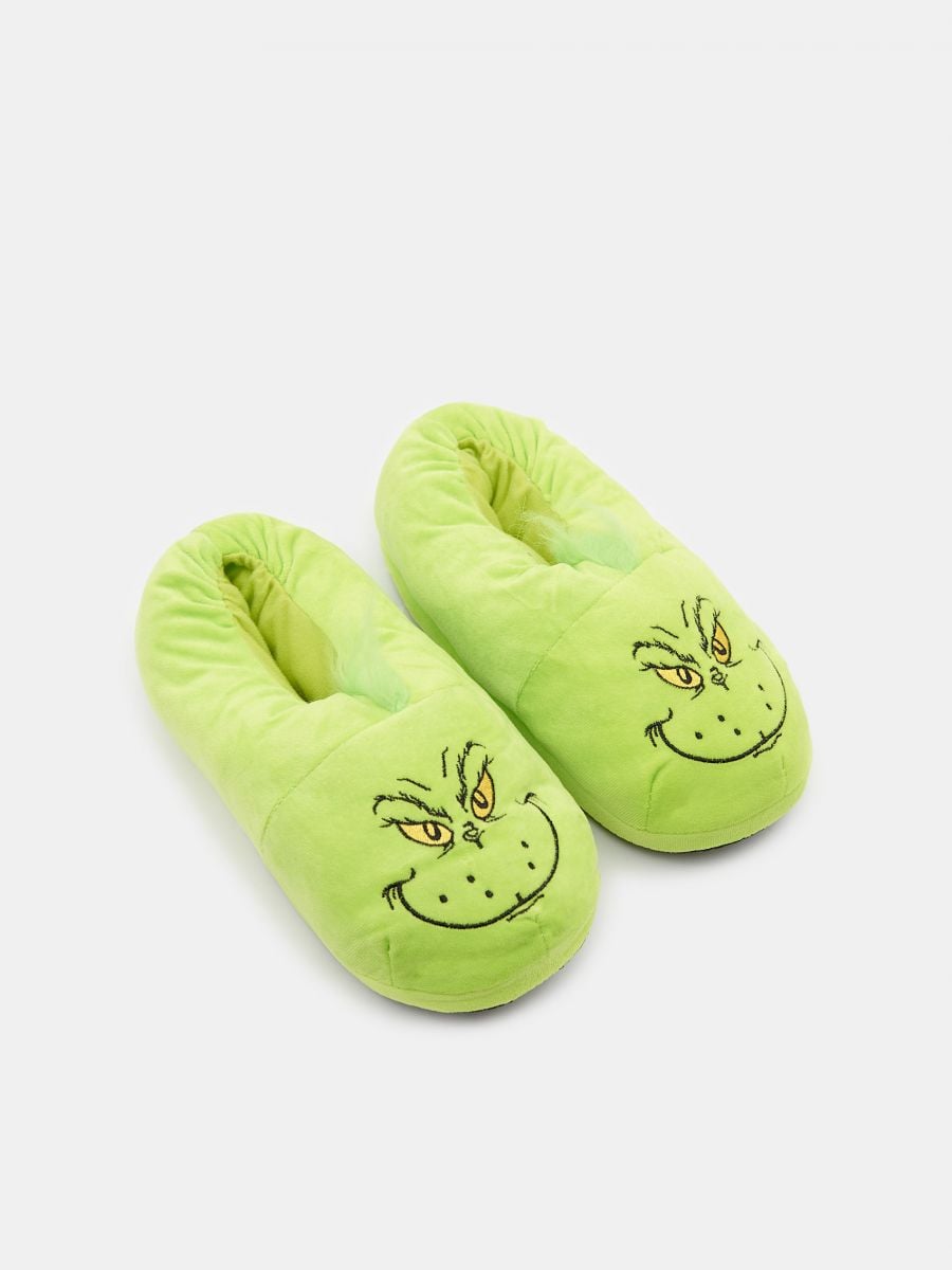Grinch slippers - yellow green - SINSAY