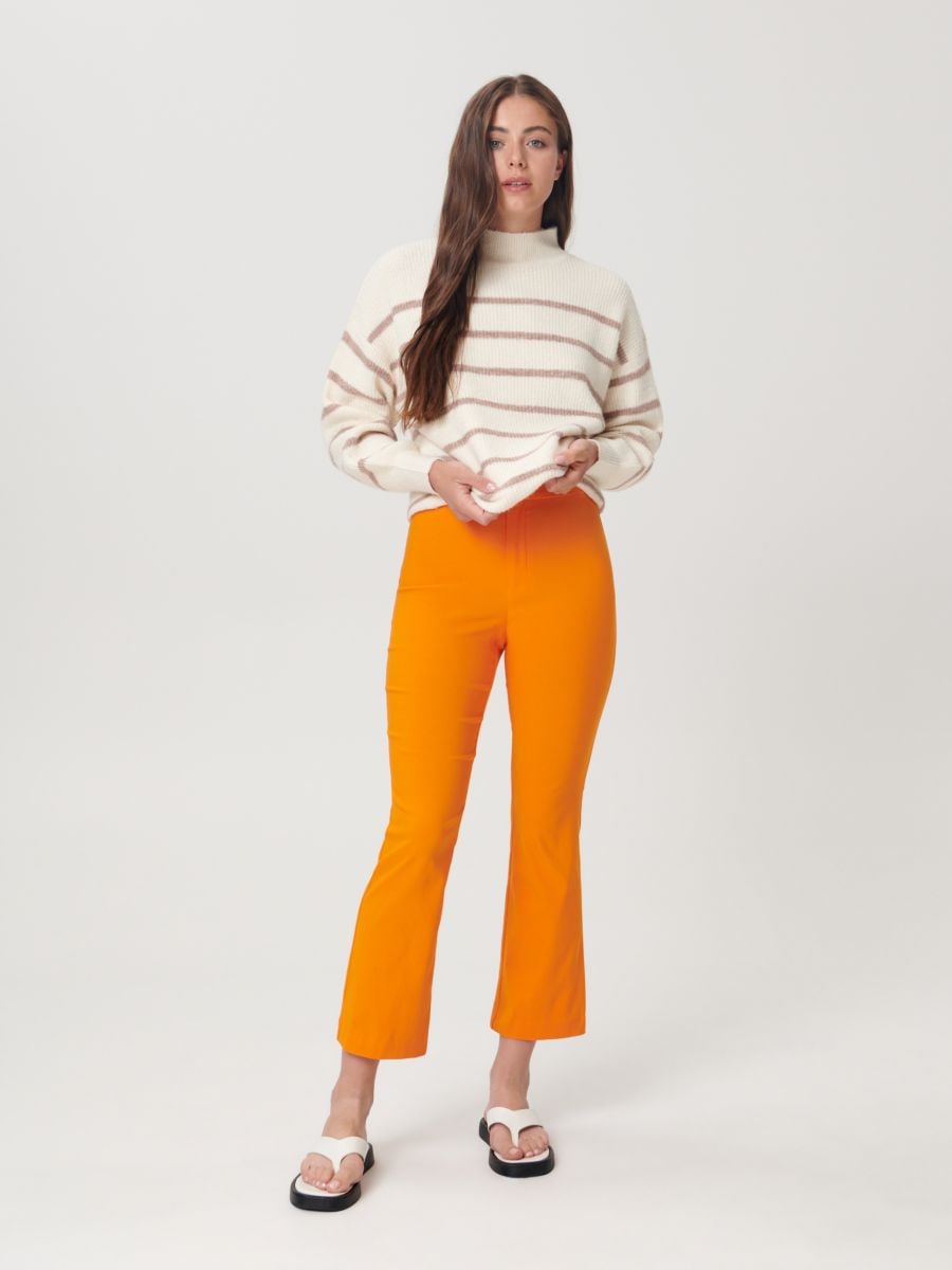 Trousers - orange - SINSAY