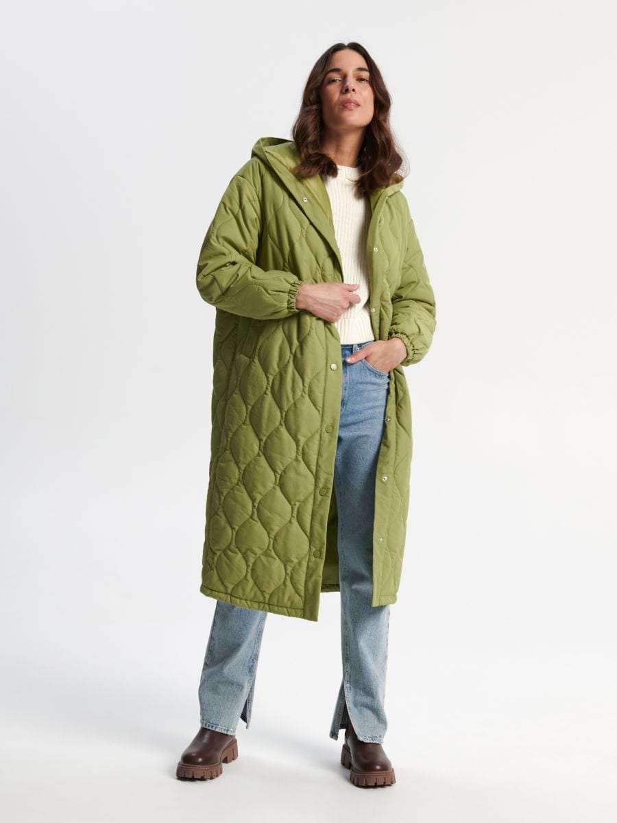 Oversize палто - светломаслинено - SINSAY