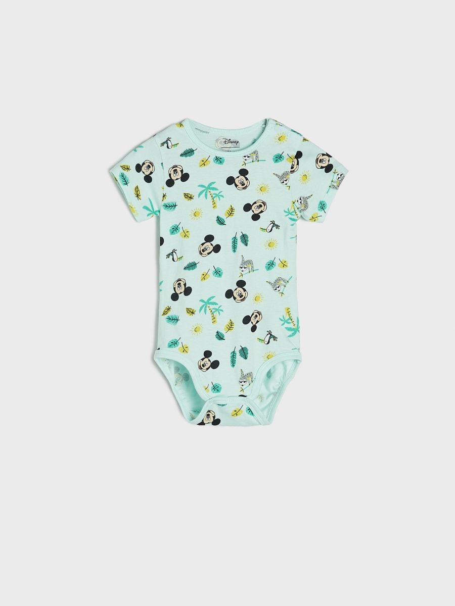 Mickey Mouse bodysuit - pale turquoise - SINSAY