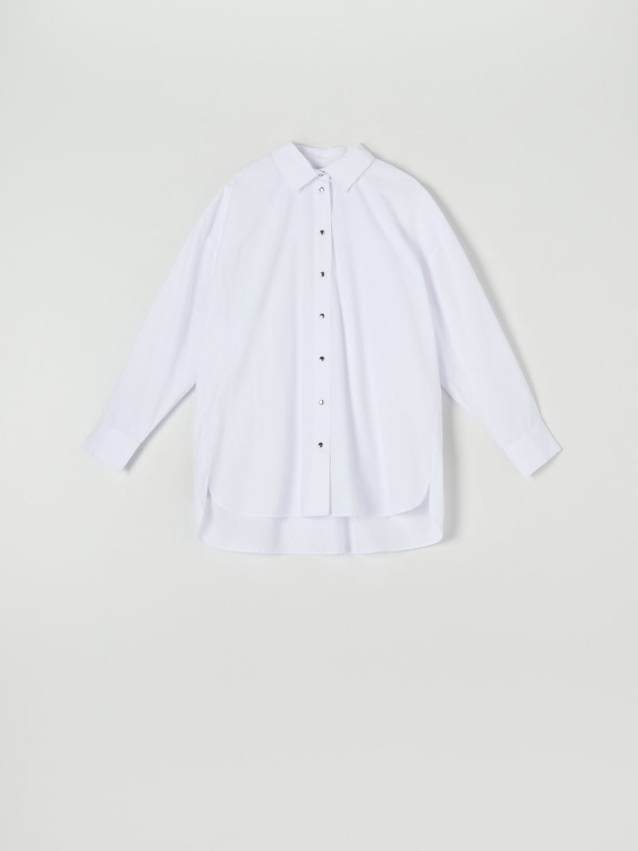 Boxy T-shirt Color white - SINSAY - 9478C-00X