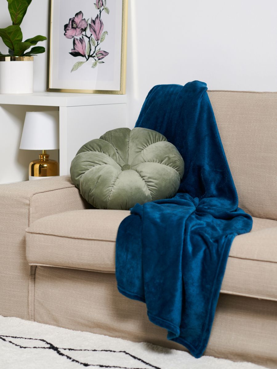 Blanket - dark turquoise - SINSAY