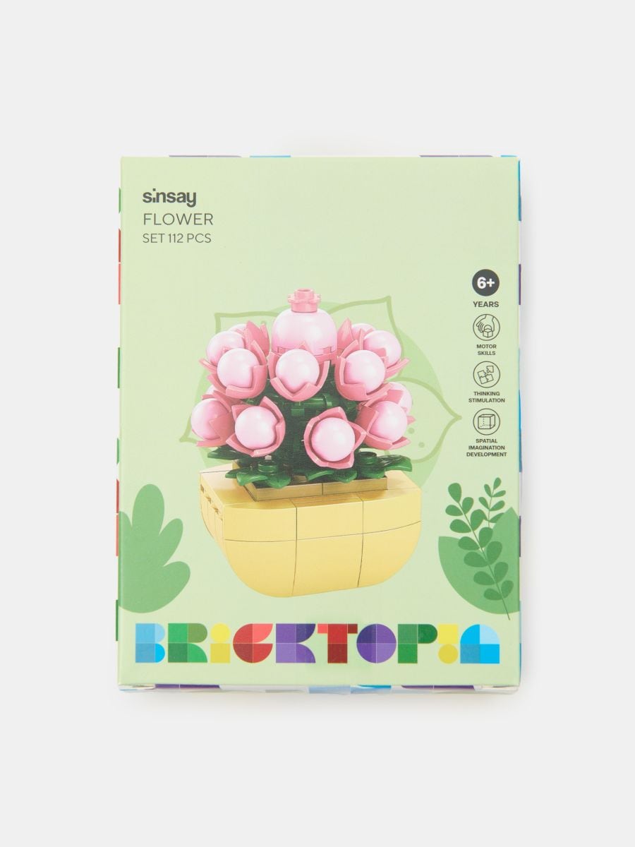 Mänguasi – lill klotsidest - roosa - SINSAY