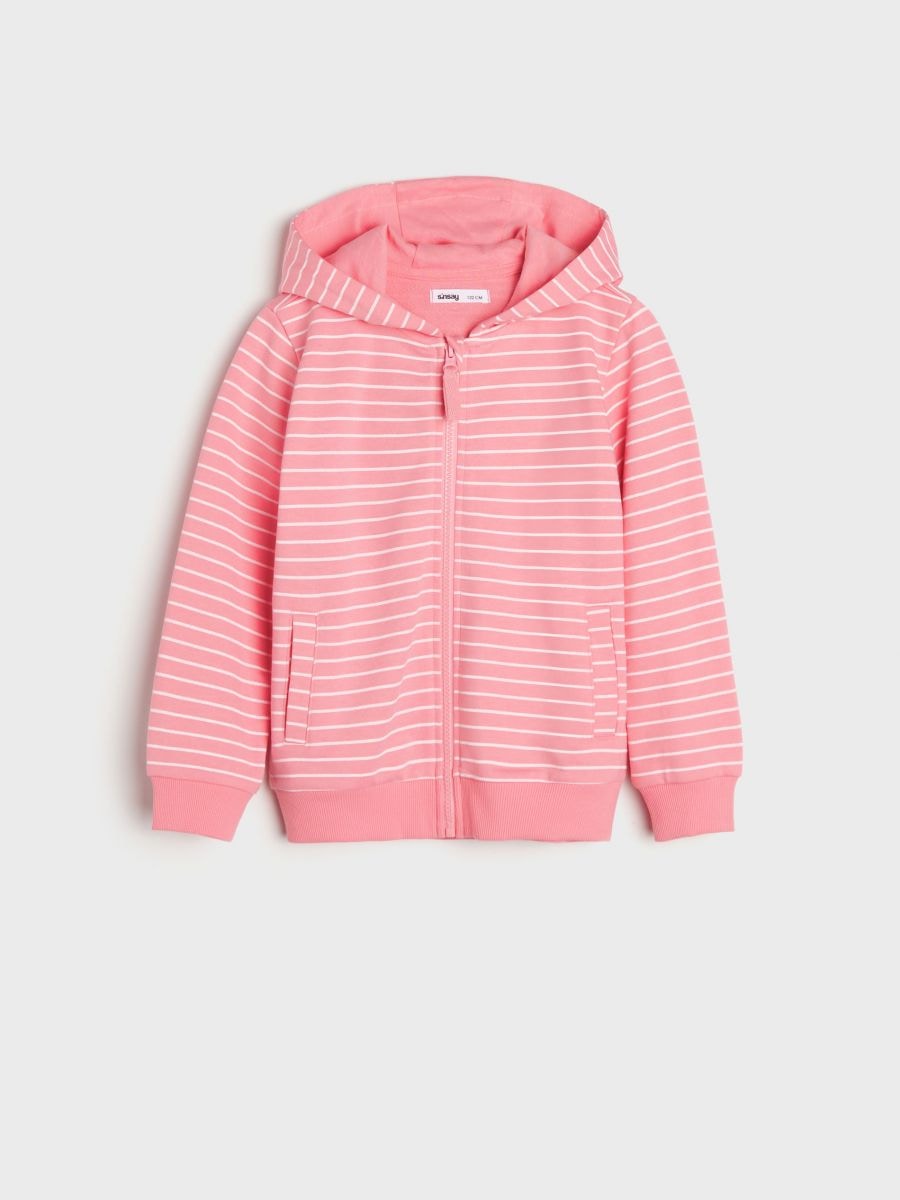 Bluză sport cu fermoar lung - roz-pastel - SINSAY