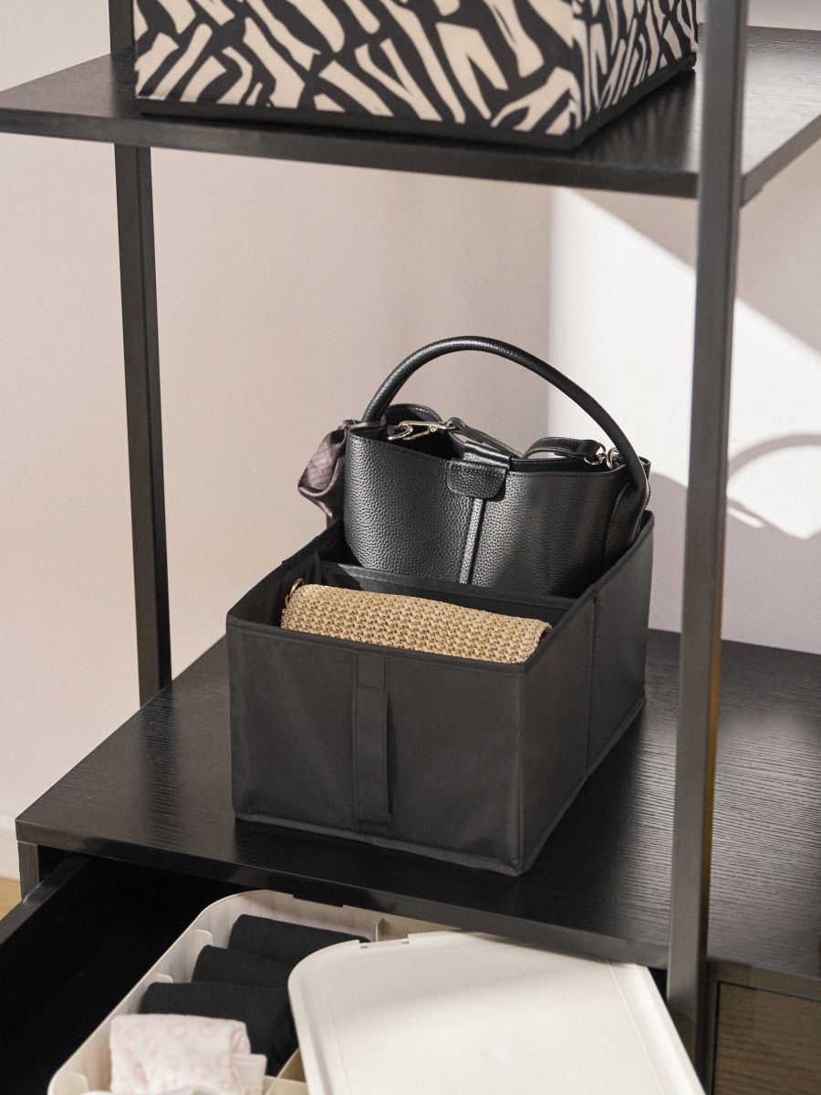 Текстильний органайзер з відділенням - чорний - SINSAY