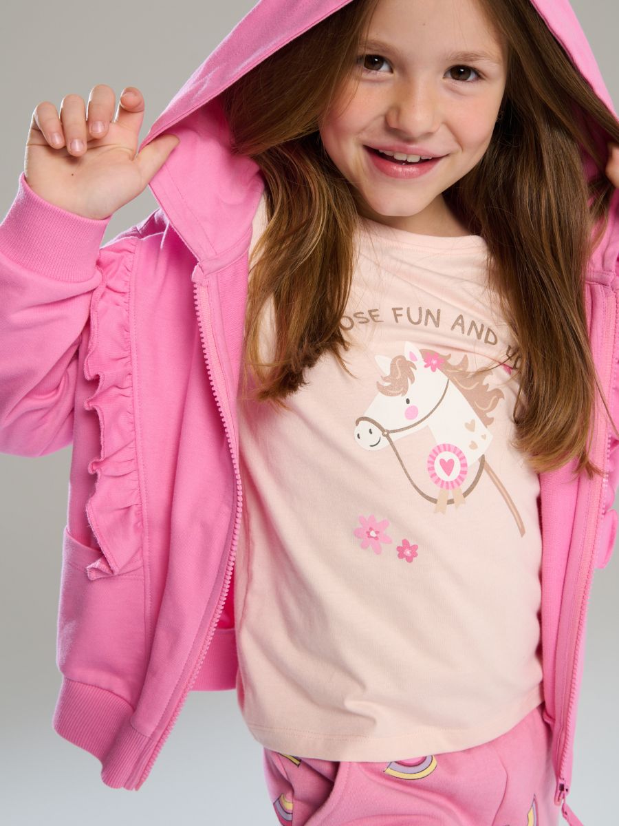 Hoodie - Pink - SINSAY