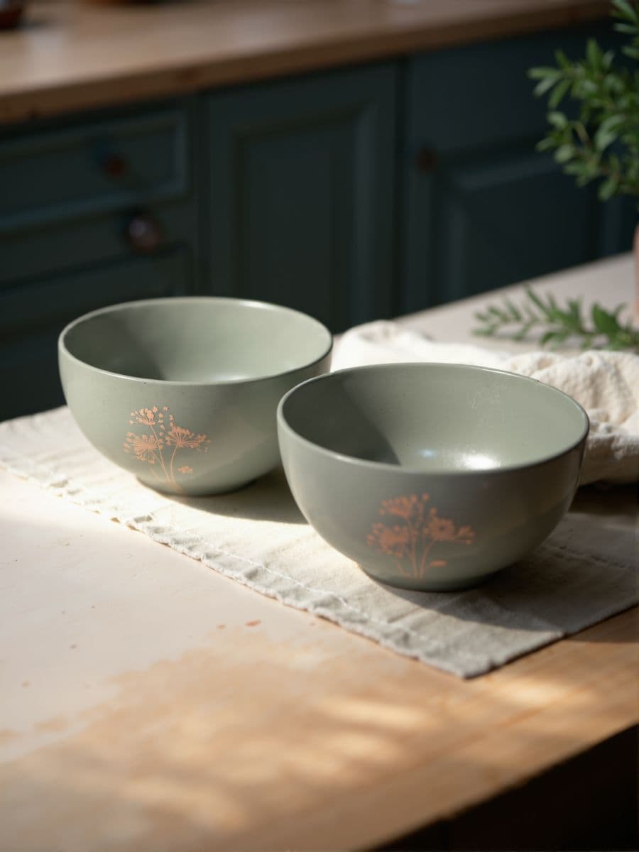 Set de 2 boluri - verde-pal - SINSAY