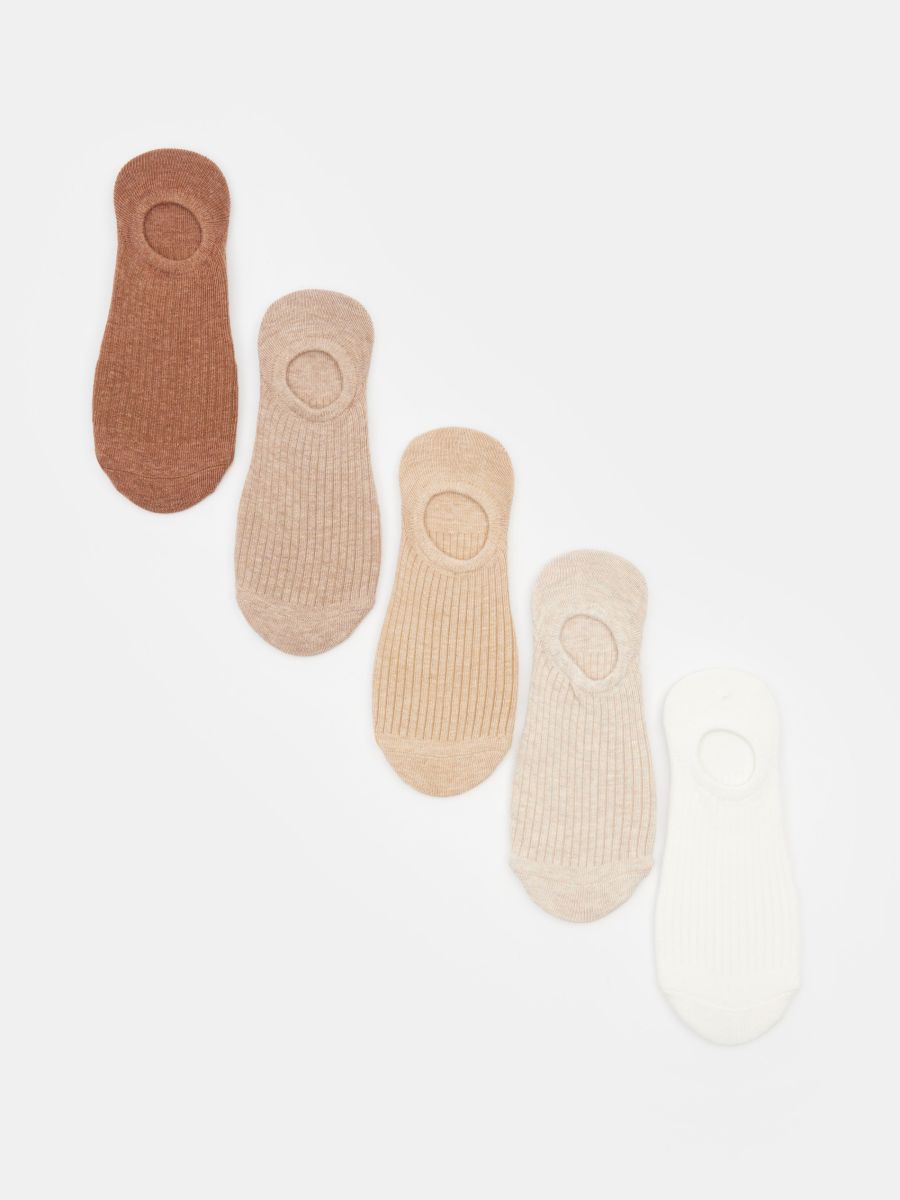 Skarpetki z gumką 5pack - beżowy - SINSAY