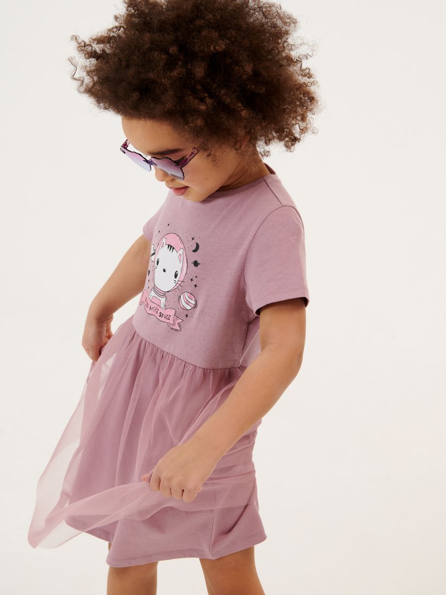 Babydoll haljina - ljubičasta - SINSAY