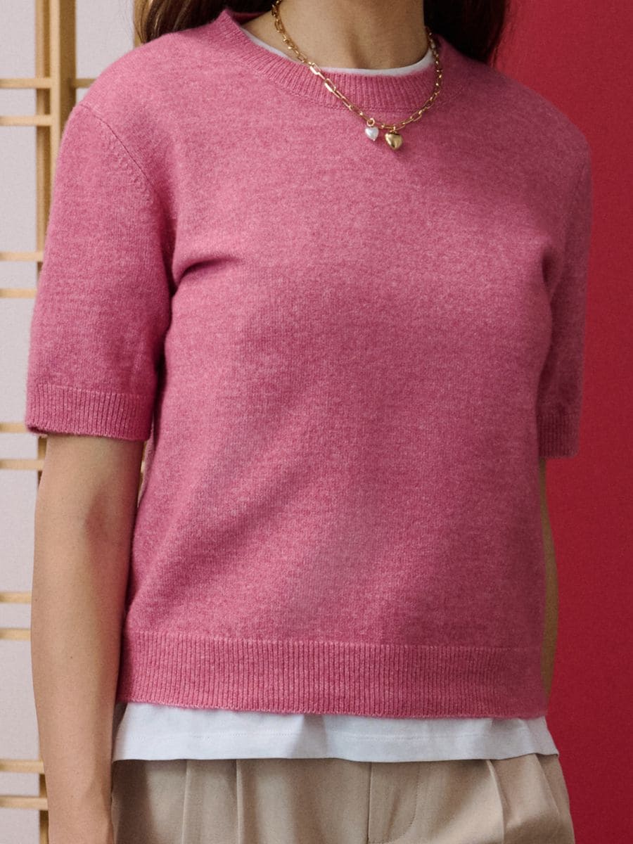 Pleteni top - roze - SINSAY
