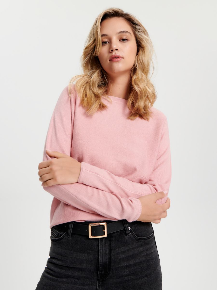 Sweter - różowy - SINSAY