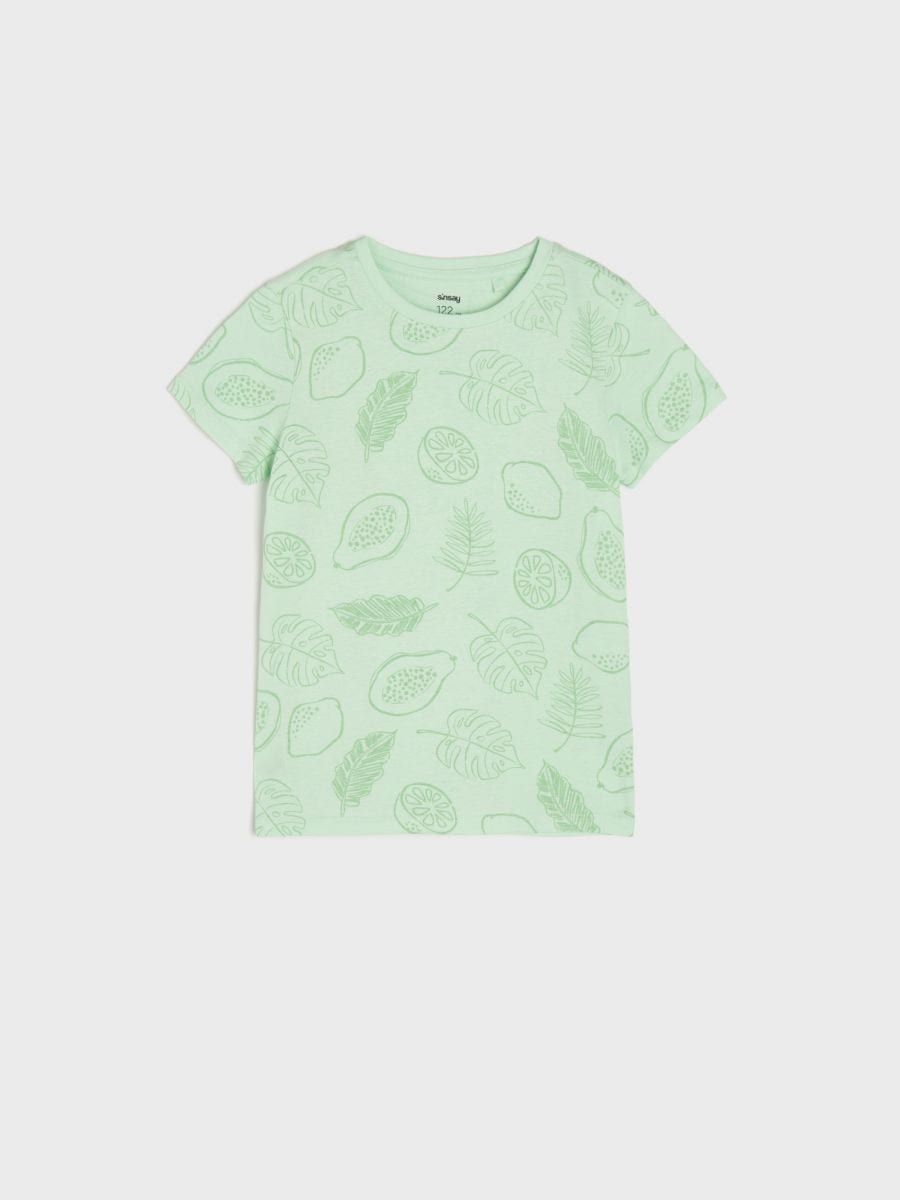 T-krekls - blāva zaļa - SINSAY
