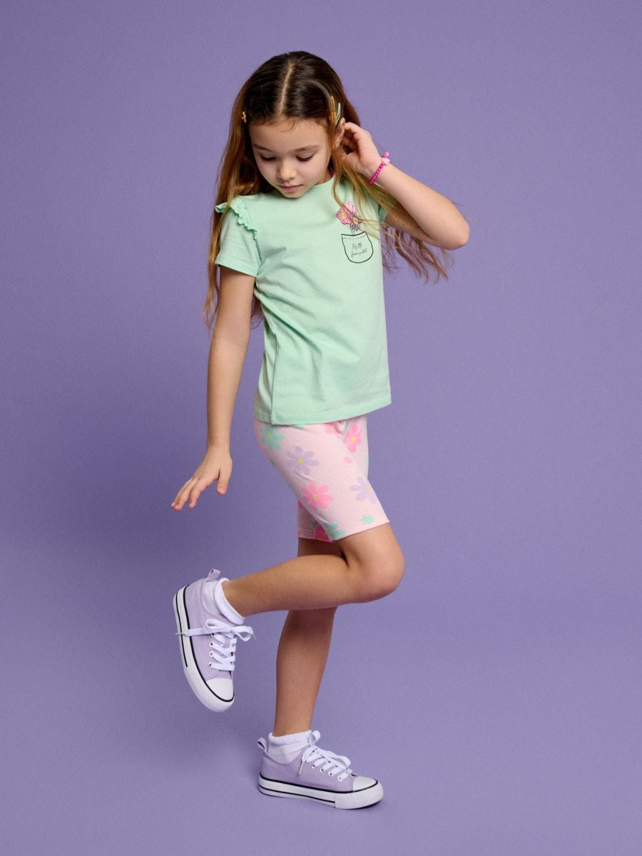 Lühikesed biker-püksid - pastellroosa - SINSAY