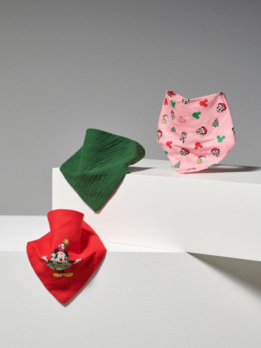 Σετ 3 χριστουγεννιάτικων σαλιάρων με σχέδιο Mickey Mouse - πολυχρωμο - SINSAY