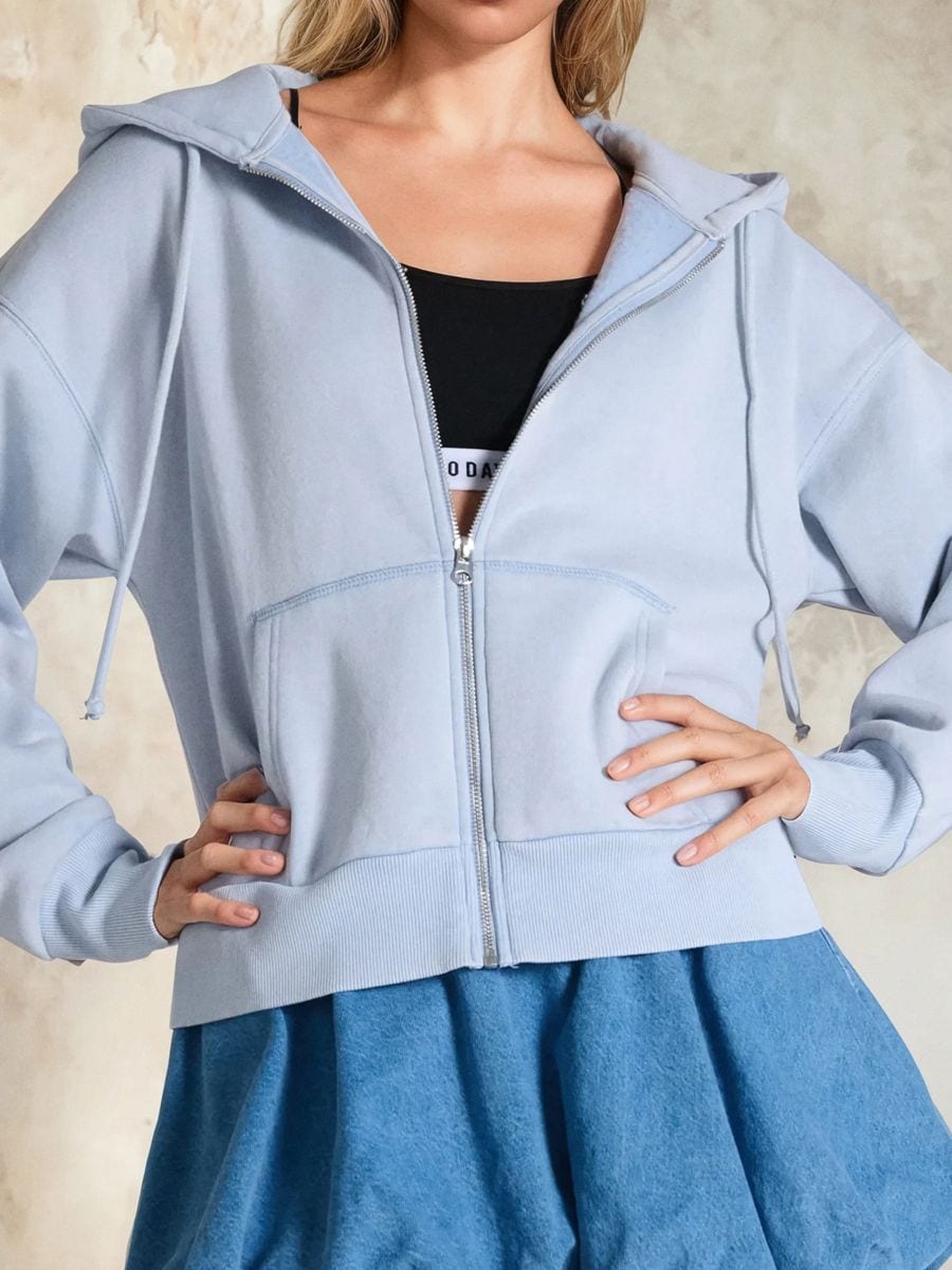 Bluza rozpinana - błękitny - SINSAY
