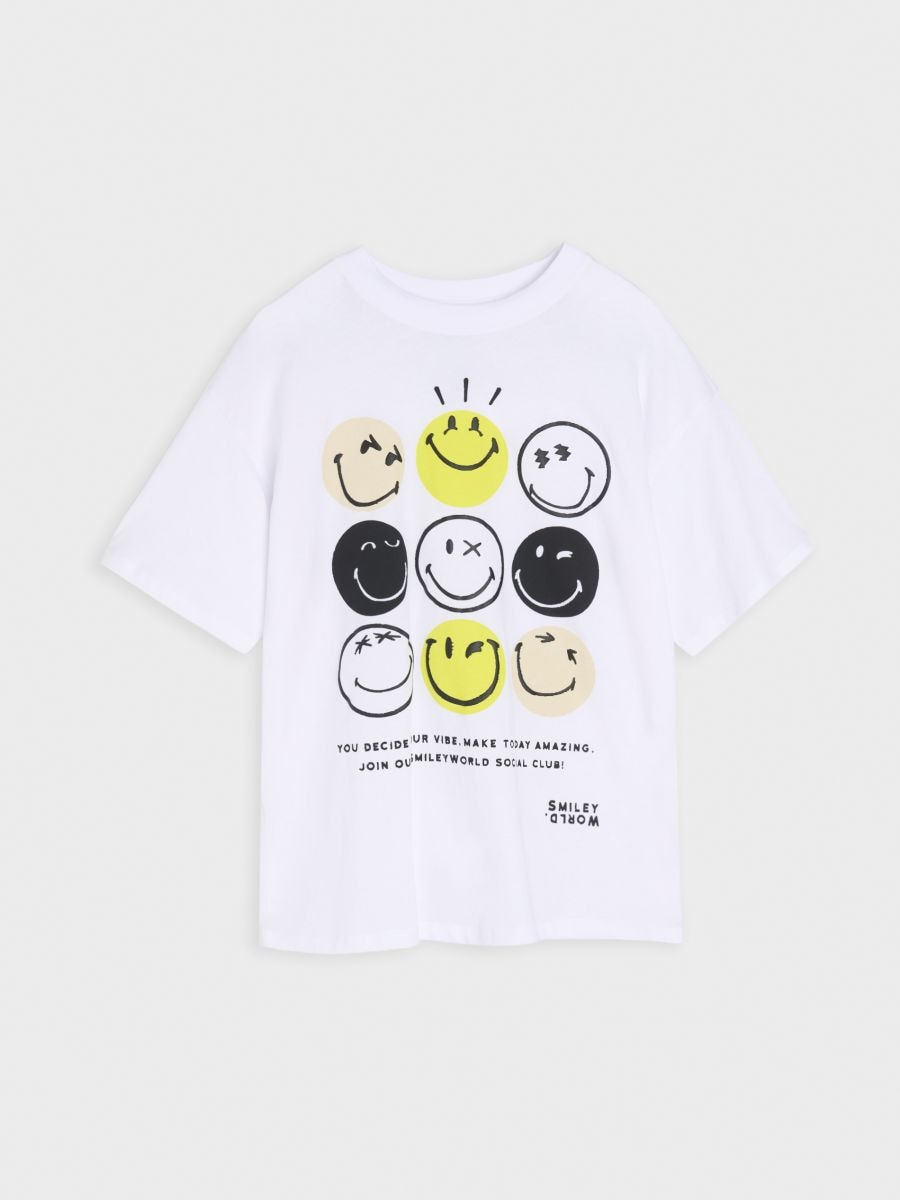T-krekls SmileyWorld® - balts - SINSAY