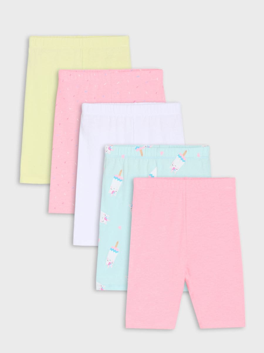 Krátke legíny 5 pack - viacfarebná - SINSAY