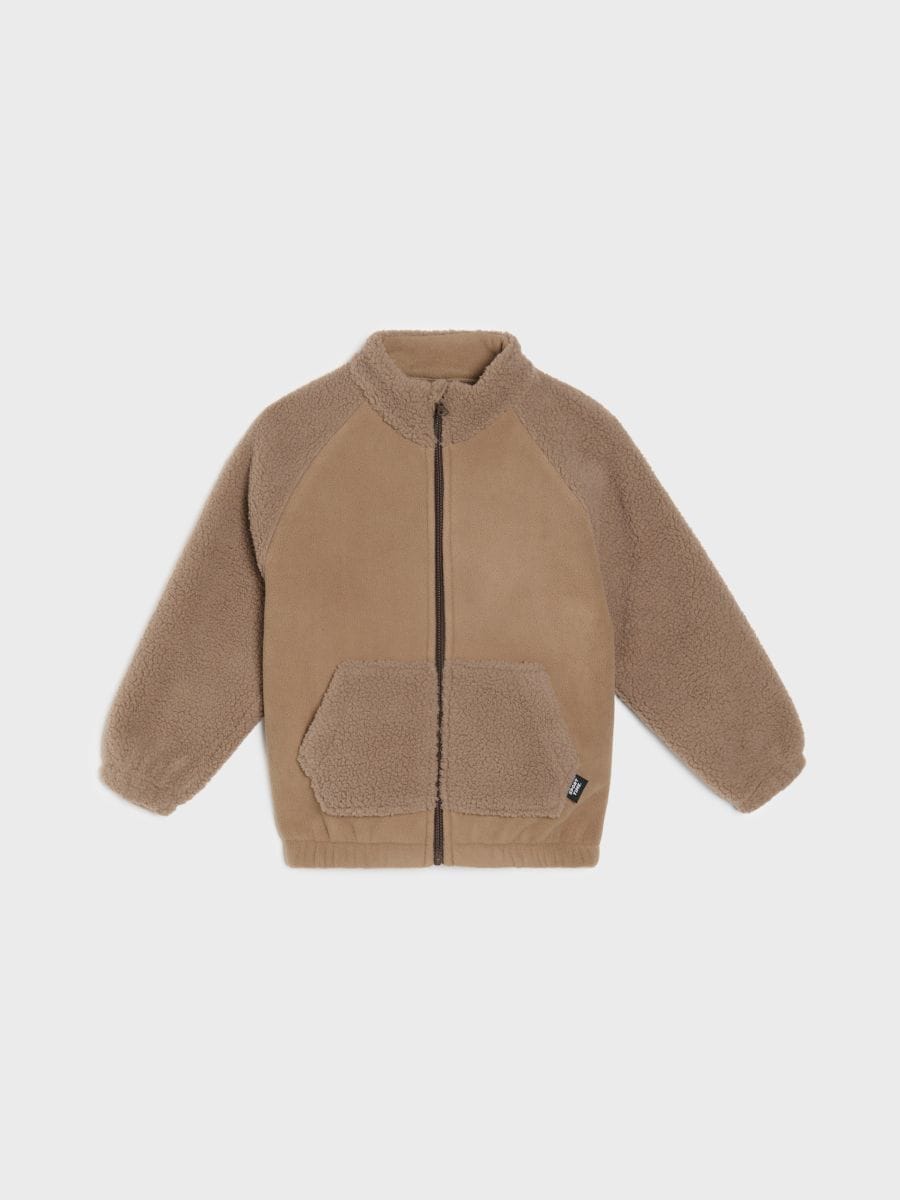 Bluza sa visokim okovratnikom - braon - SINSAY