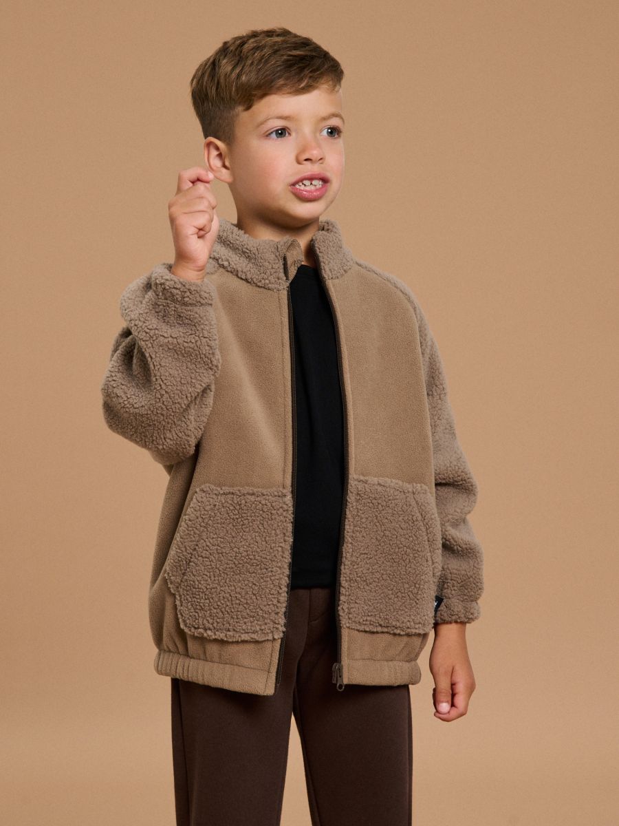 Püstkraega dressipluus - pruun - SINSAY