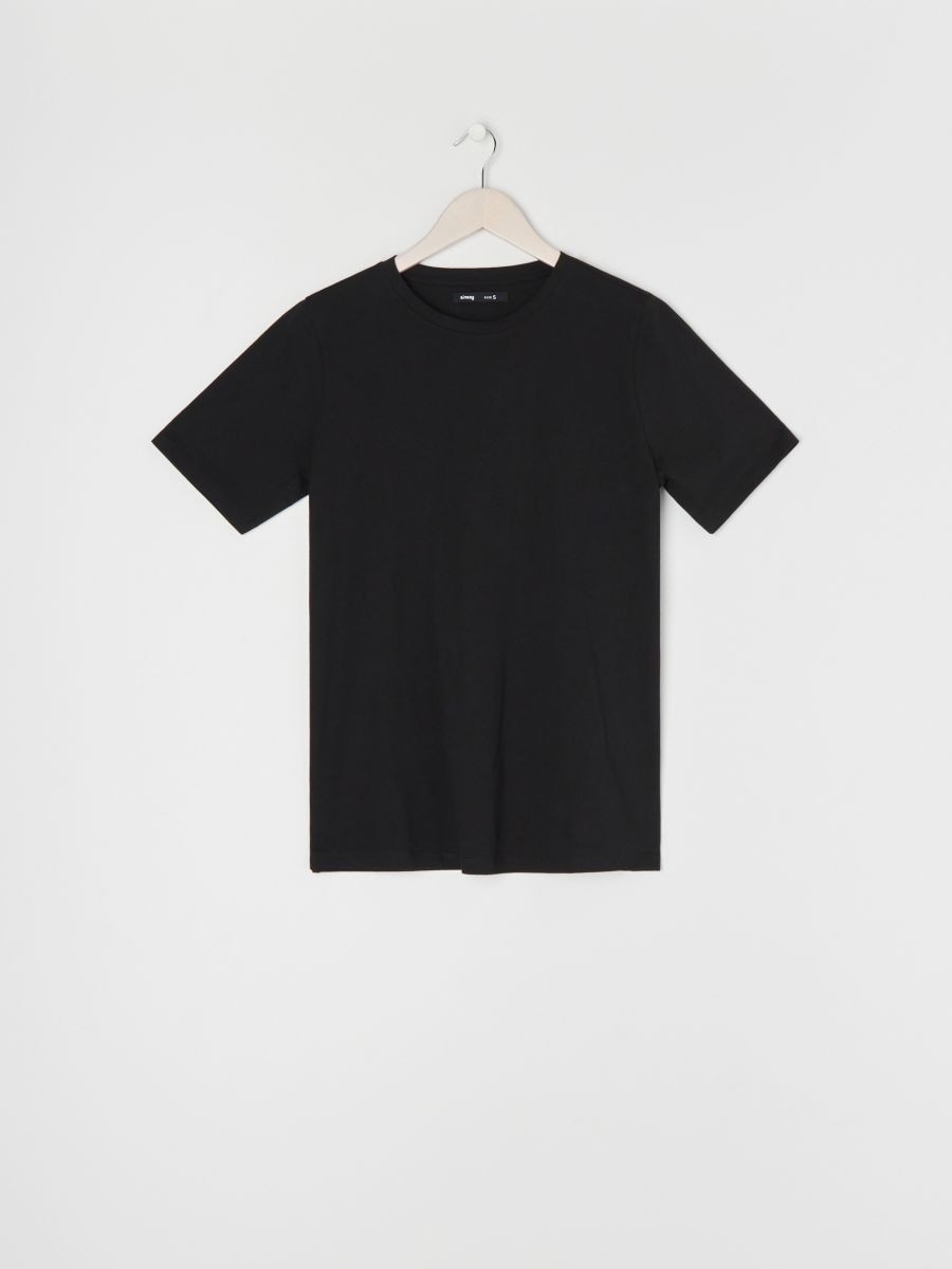 Marškinėliai basic - juoda - SINSAY