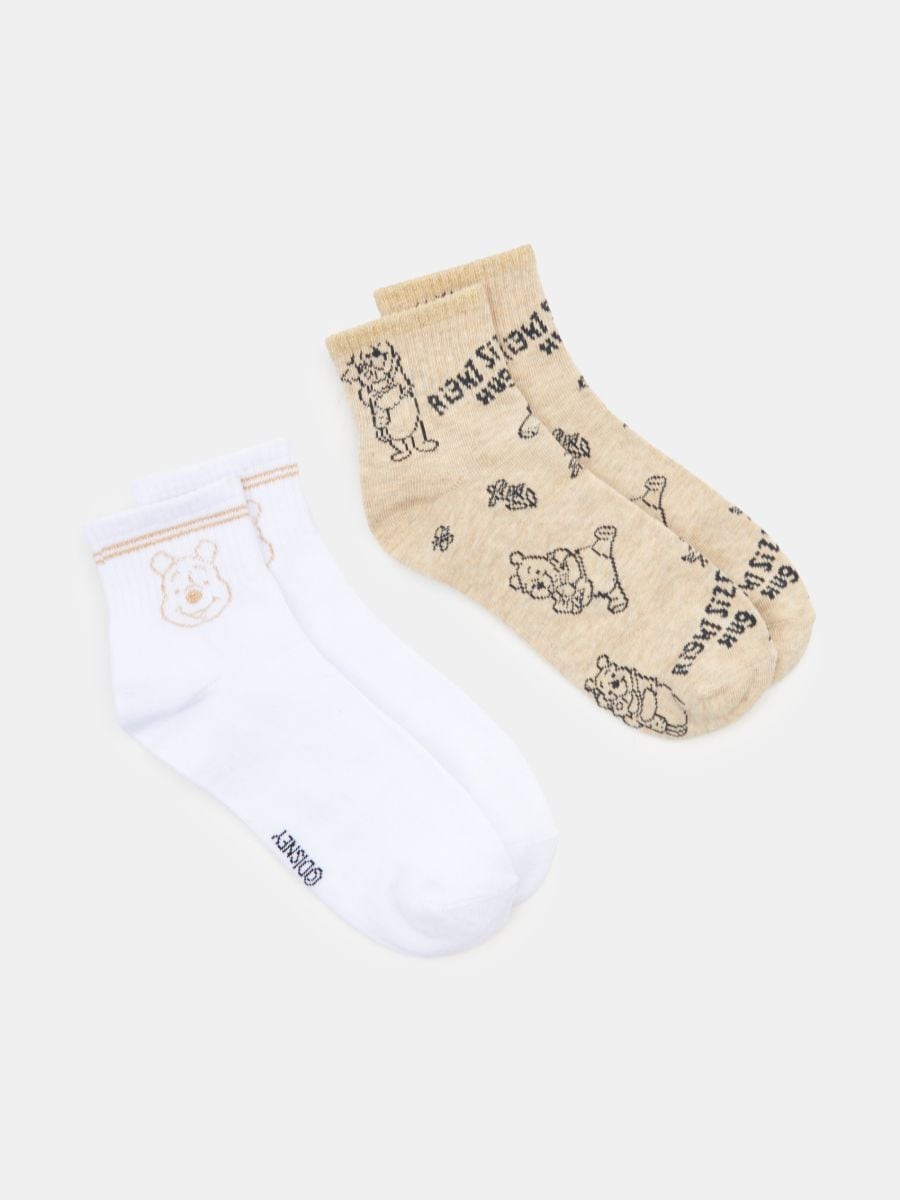 Skarpetki ze wzorem Winnie the Pooh 2 pack - wielobarwny - SINSAY