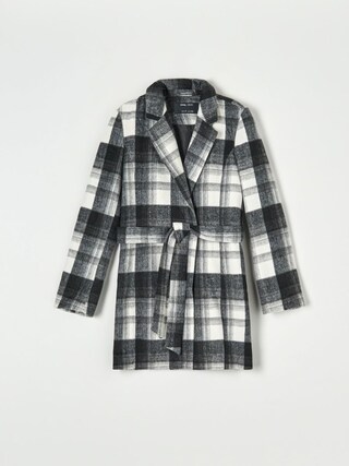 Cappotto Invernale Donna Black Premium By EMP - Rosso Scuro Con Cintura Da Annodare