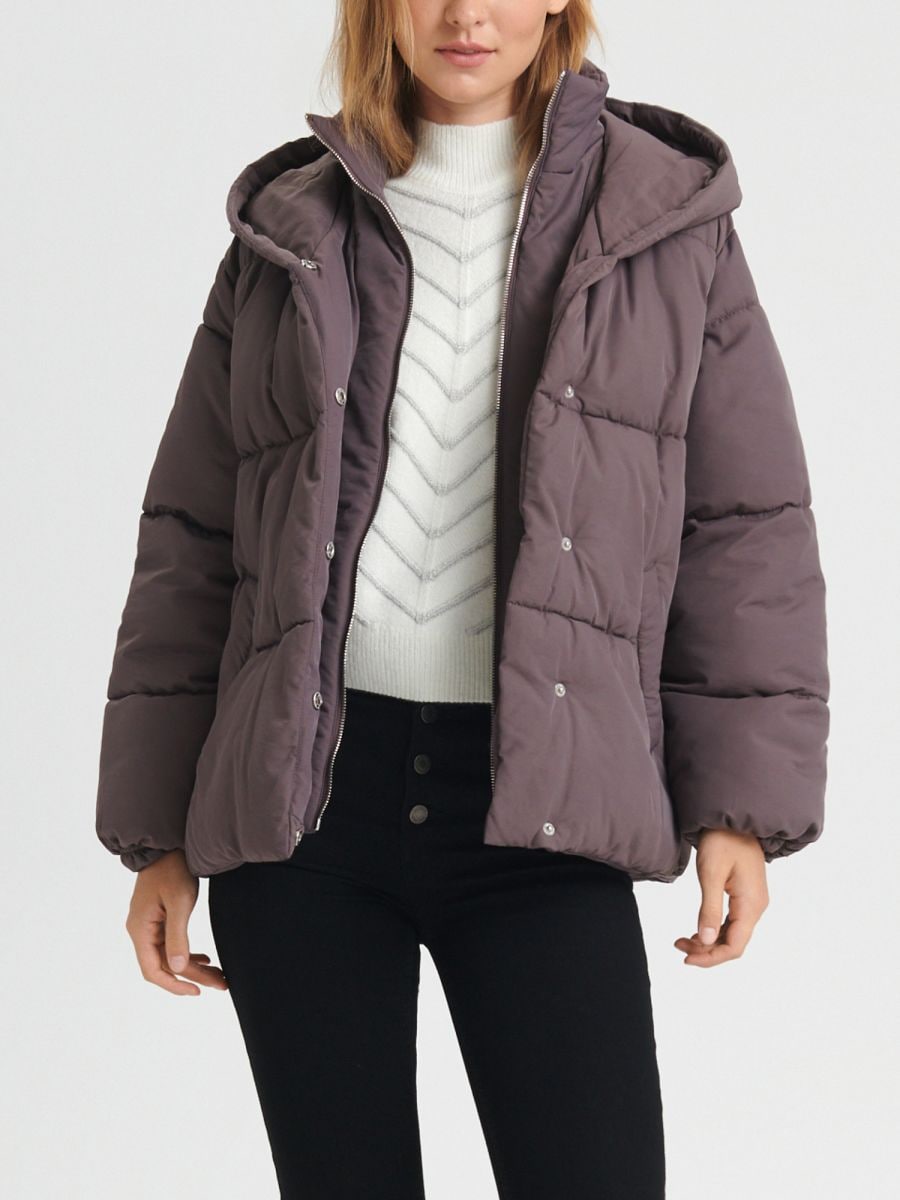 Quilted jacket - rose - SINSAY