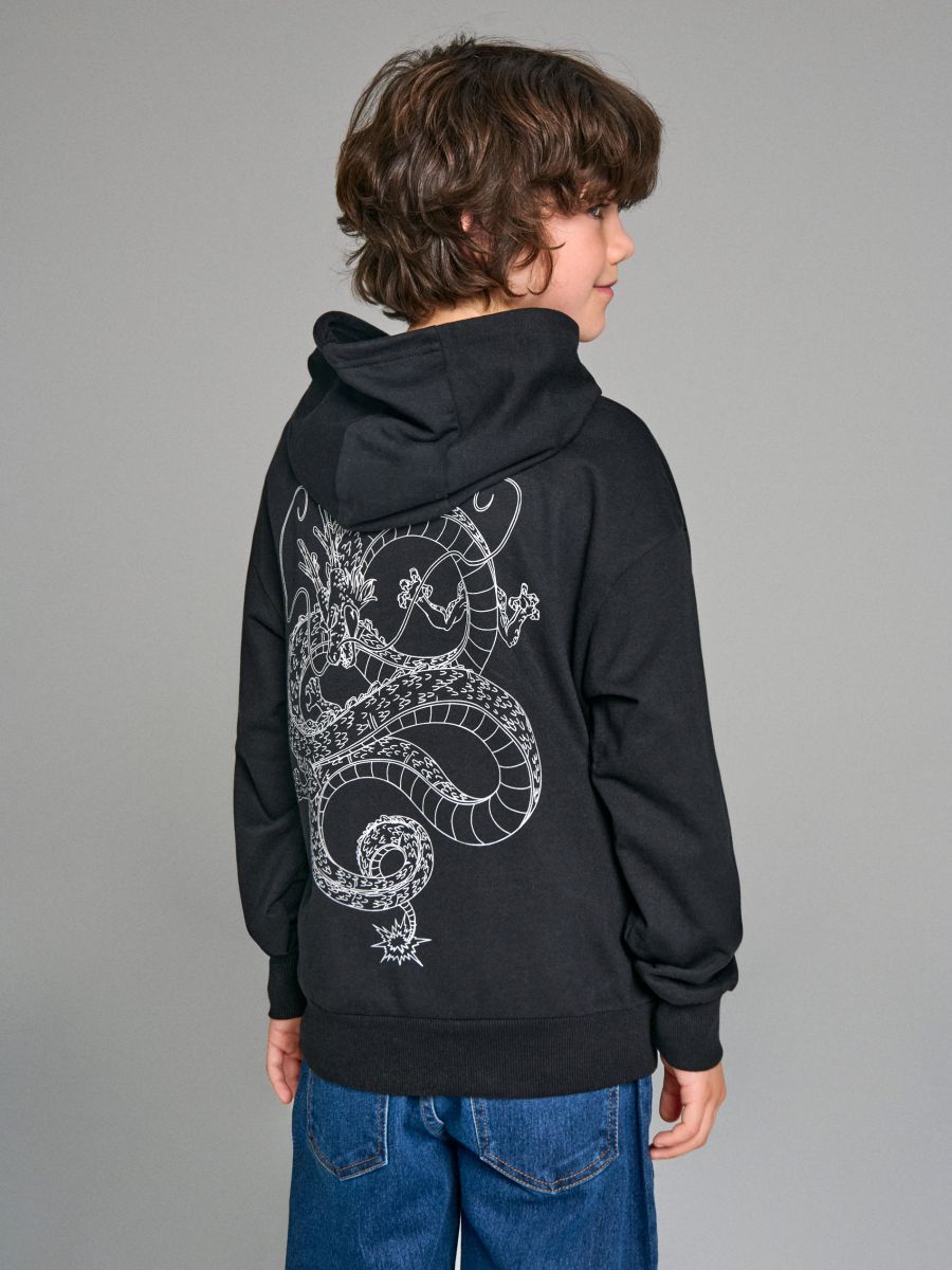 Bluza z nadrukiem na plecach Dragonball - czarny - SINSAY