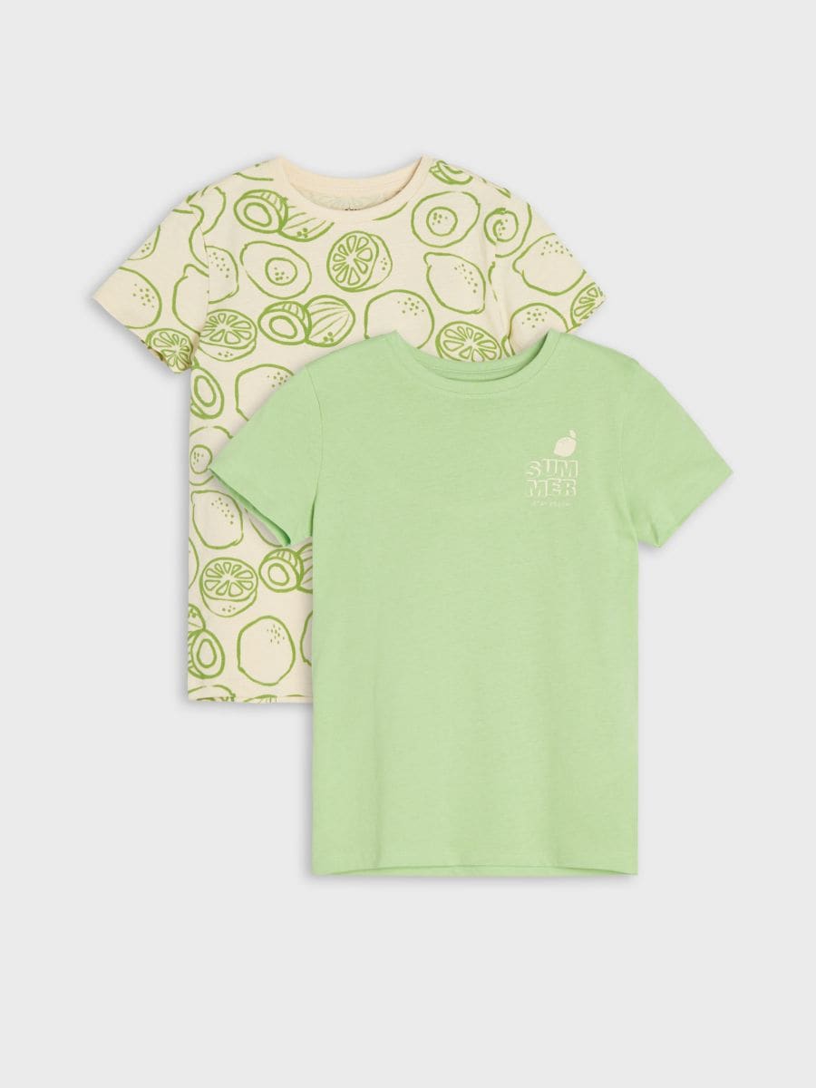 Koszulki 2 pack - zielony - SINSAY