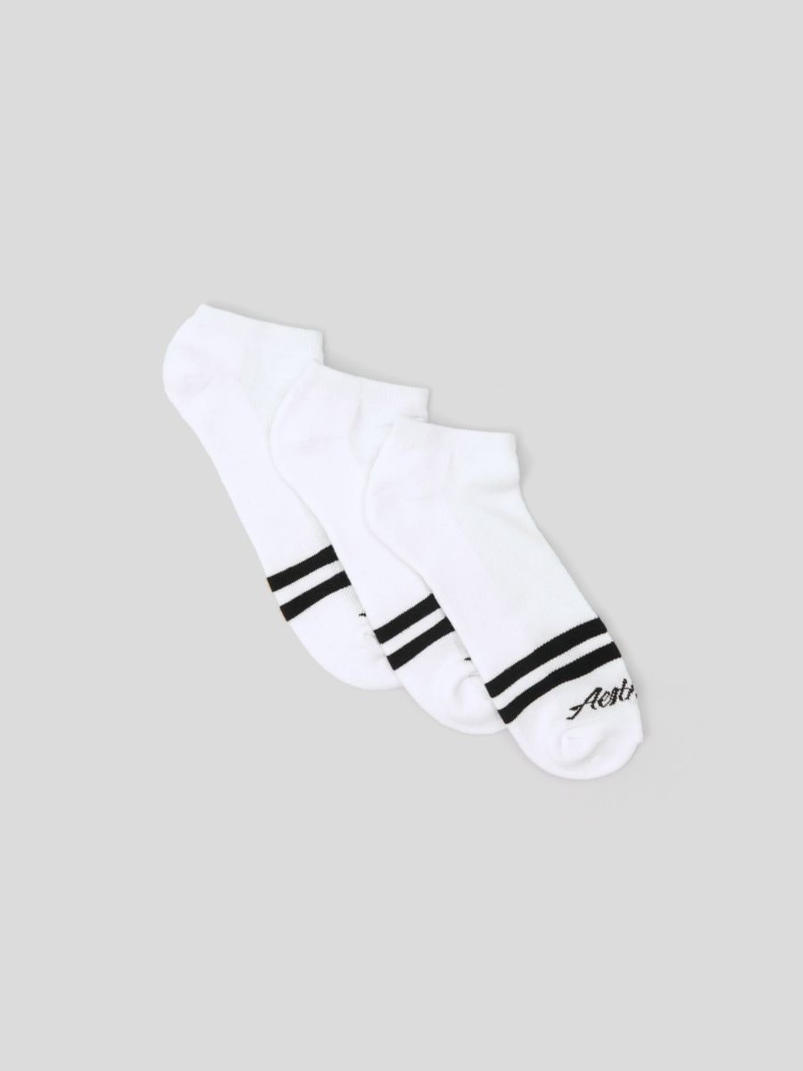 Frotinės kojinės 3 pack - balta - SINSAY