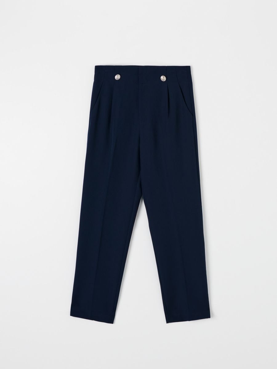 Pantaloni eleganti - blu scuro - SINSAY