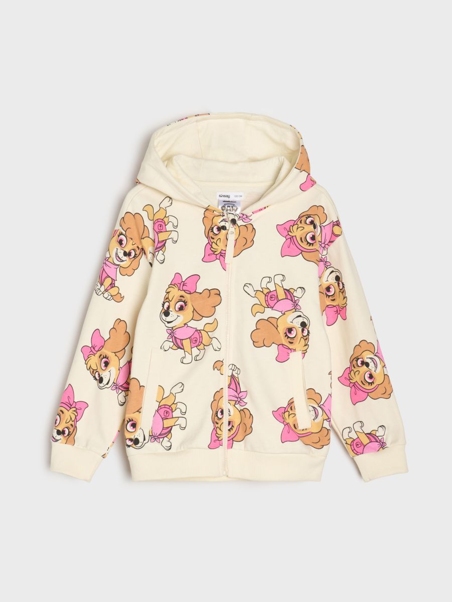 Mikina na zip s kapucí PAW Patrol - krémová - SINSAY