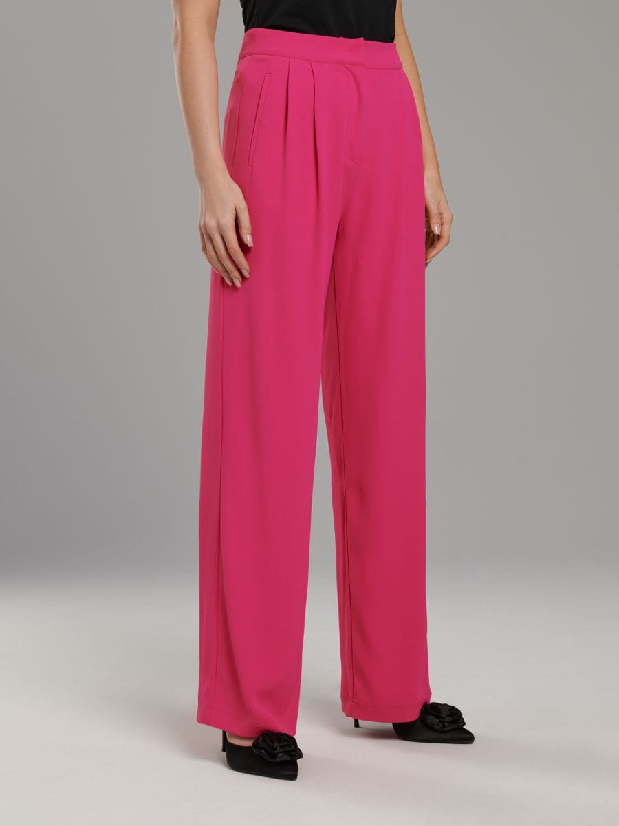 Eleganckie spodnie - różowy - SINSAY