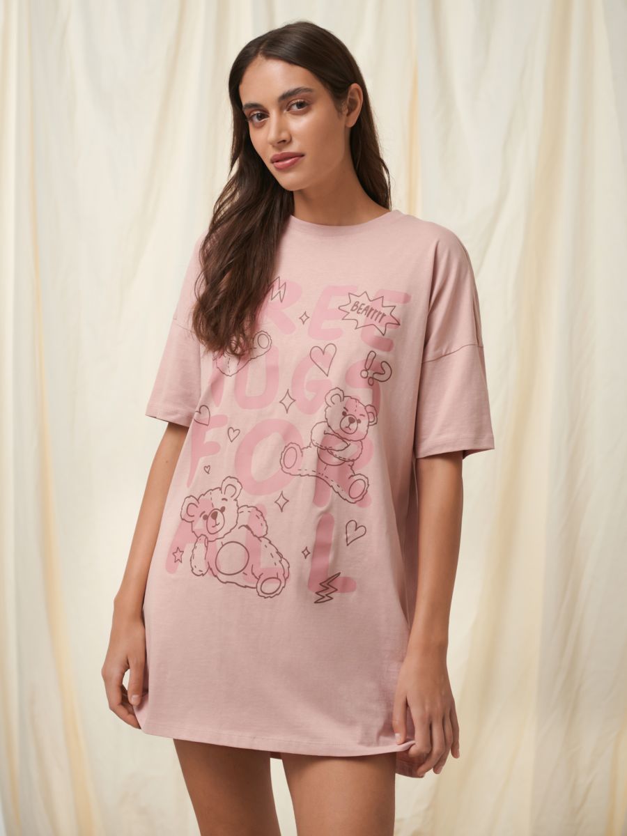 Koszula nocna - różowy - SINSAY