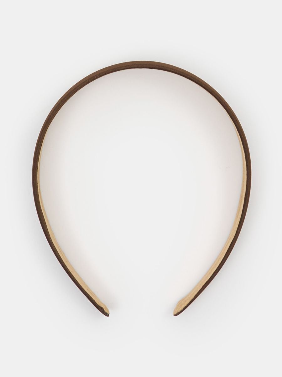 Minimalistyczna opaska do włosów - brązowy - SINSAY